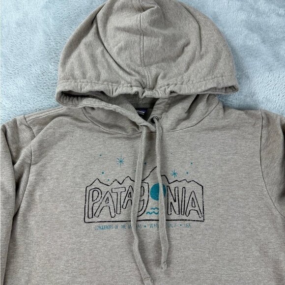 Patagonia Tan Hoodie Organic Cotton Men’s Size M - Picture 12 of 15